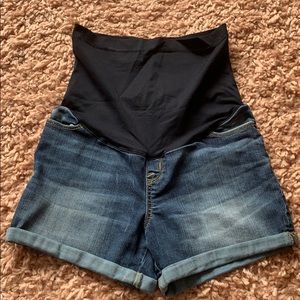Maternity jean shorts